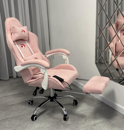 Вибромассажное кресло Calviano Amarone pink plush для дома и офиса в интернет-магазине 1MAG.by