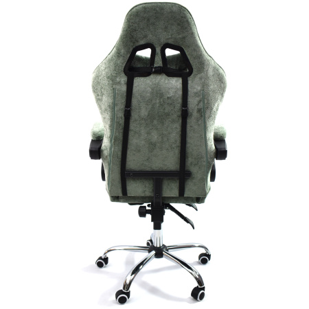  Вибромассажное кресло Calviano Nero green plush для дома и офиса в интернет-магазине 1MAG.by