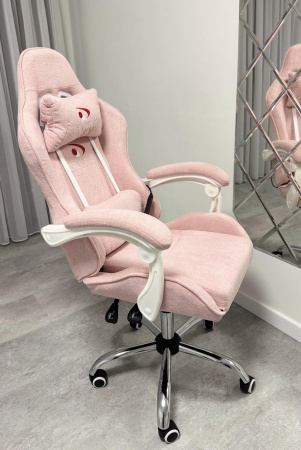 Вибромассажное кресло Calviano Nero pink plush для дома и офиса в интернет-магазине 1MAG.by