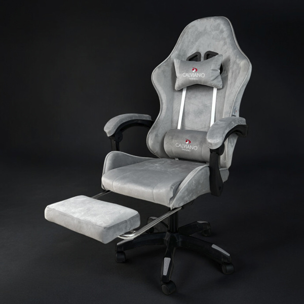  Вибромассажное кресло Calviano 1589 (чёрное с подножкой) для дома и офиса в интернет-магазине 1MAG.by