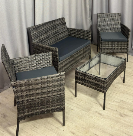 Комплект садовой мебели (4 предмета) Calviano  светлый