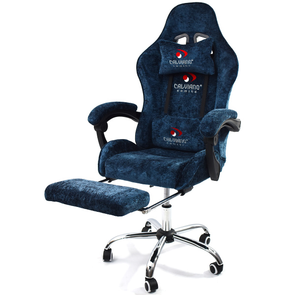 Вибромассажное кресло Calviano Amarone blue plush) для дома и офиса в интернет-магазине 1MAG.by