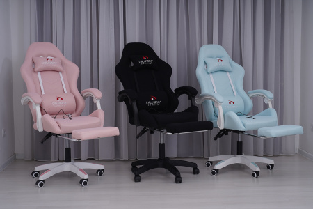 Вибромассажное кресло Calviano 1590 розовая ткань для дома и офиса в интернет-магазине 1MAG.by