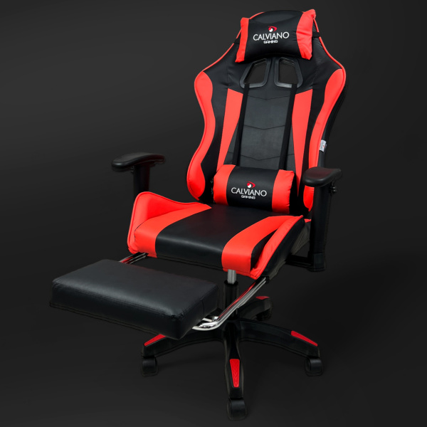  Вибромассажное кресло Calviano 1589 (чёрное с подножкой) для дома и офиса в интернет-магазине 1MAG.by