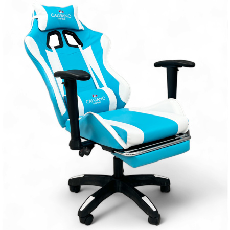  Вибромассажное кресло Calviano 1589 (чёрное с подножкой) для дома и офиса в интернет-магазине 1MAG.by