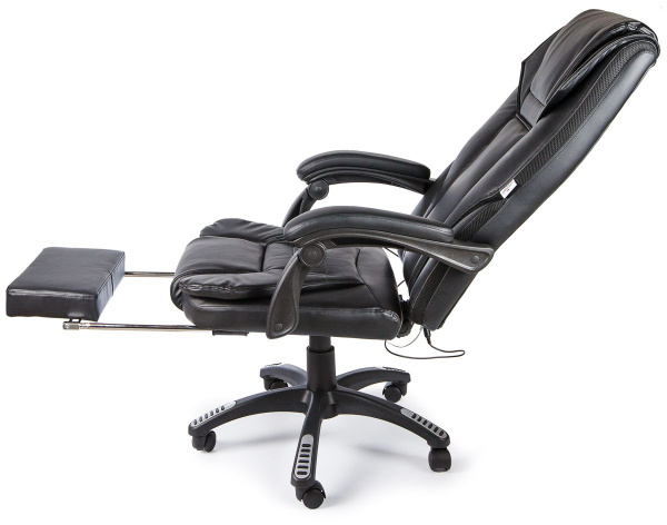  Вибромассажное кресло Calviano 1589 (чёрное с подножкой) для дома и офиса в интернет-магазине 1MAG.by