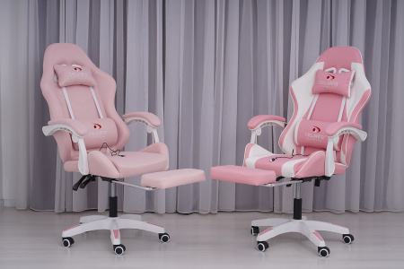 Вибромассажное кресло Calviano 1590 розовая ткань для дома и офиса в интернет-магазине 1MAG.by