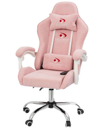 Вибромассажное кресло Calviano Nero pink plush для дома и офиса в интернет-магазине 1MAG.by